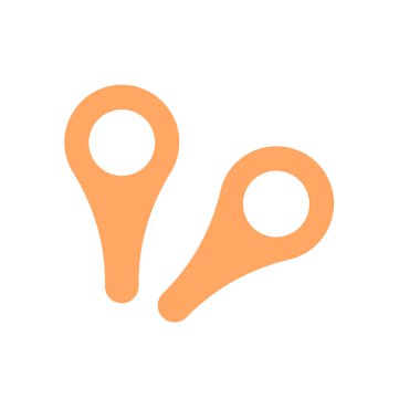 Web ve mobil uygulaması tasarım için beyaz arka plan üzerinde izole raketleri simgesi