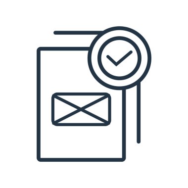 E-posta simge vektör beyaz arka plan üzerinde e-posta işareti izole