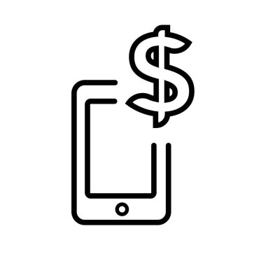 Web ve mobil uygulaması tasarım için beyaz arka plan üzerinde izole telefon simgesi