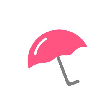 Web ve mobil uygulaması tasarım için beyaz arka plan üzerinde izole güneş şemsiyesi simgesi