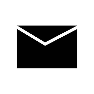 Web ve mobil uygulaması tasarımı, zarf logo kavramı için beyaz arka plan üzerinde izole zarf simgesi vektör