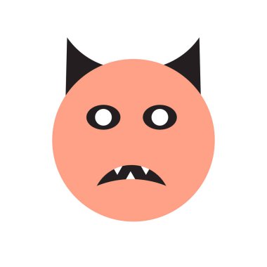 Web ve mobil uygulaması tasarım için beyaz arka plan üzerinde izole şeytan simgesi