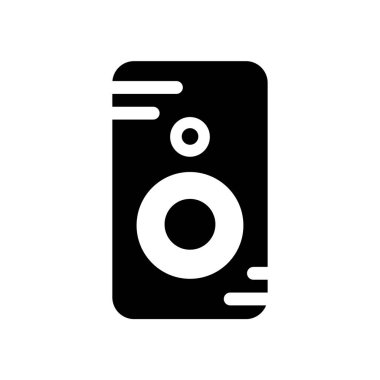 Web ve mobil uygulaması tasarım için beyaz arka plan üzerinde izole hoparlör simgesini