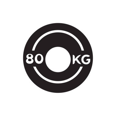 Web ve mobil uygulaması tasarım için beyaz arka plan üzerinde izole ağırlık simgesi