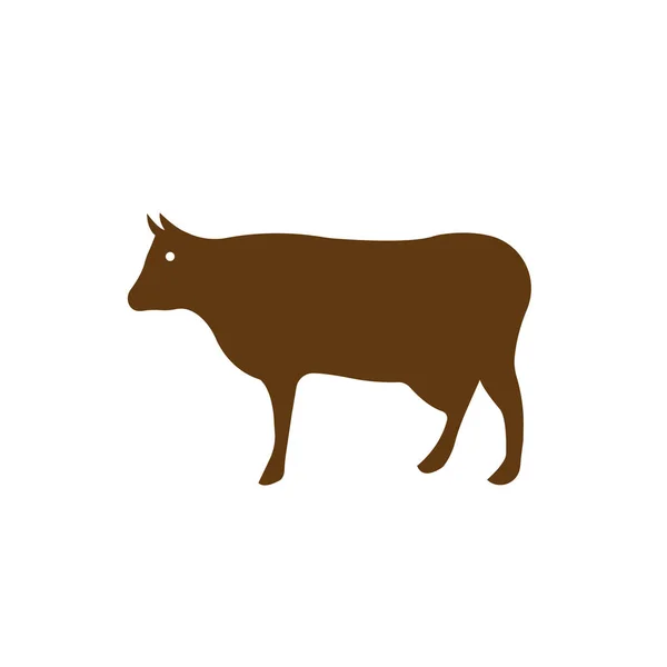 Знак вектора и символ коровы изолированы на белом фоне — стоковый вектор