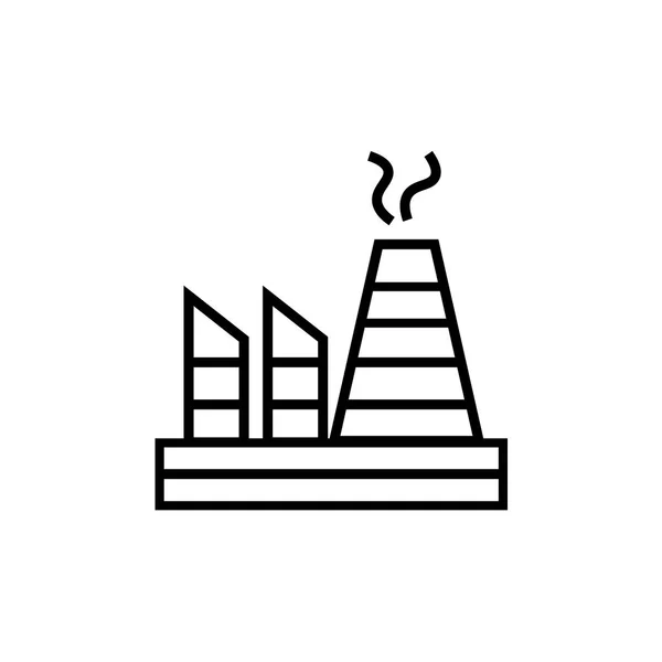 Signo vectorial icono de fábrica y símbolo aislado sobre fondo blanco — Vector de stock