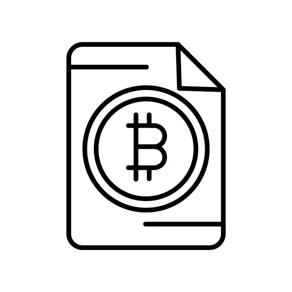 Bitcoin Icono Vector Aislado Sobre Fondo Blanco Signo Transparente Bitcoin — Vector de stock