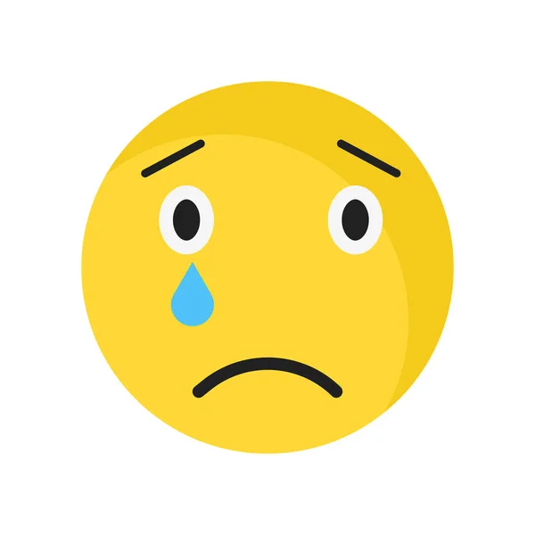 Triste sonrisa icono vector signo y símbolo aislado en el fondo blanco — Vector de stock