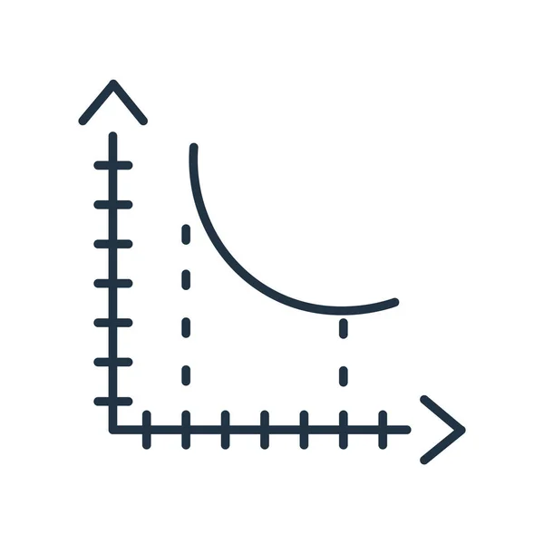 Vetor de ícone gráfico isolado no fundo branco, sinal gráfico — Vetor de Stock