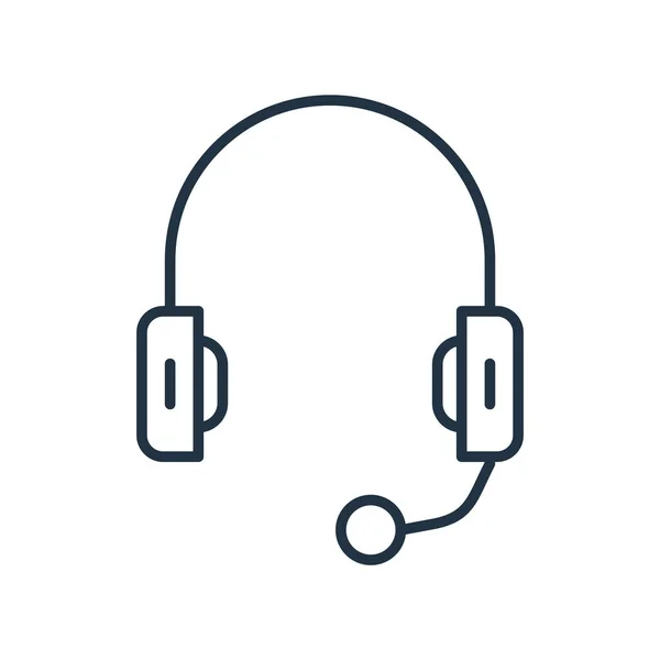 耳机图标矢量隔离在白色背景, 耳机标志 — 图库矢量图片