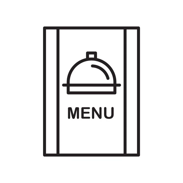 Icône de menu vecteur isolé sur fond blanc, Panneau de menu, mince — Image vectorielle