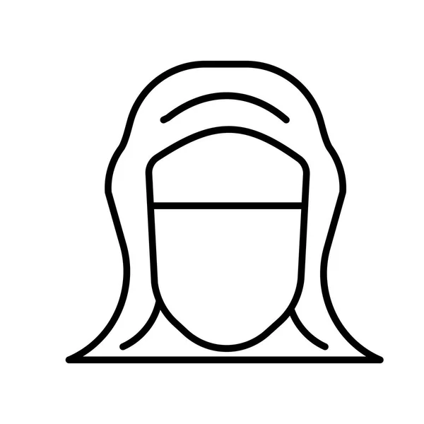 Hijab Sluier Pictogram Vector Geïsoleerd Witte Achtergrond Hijab Sluier Transparante — Stockvector