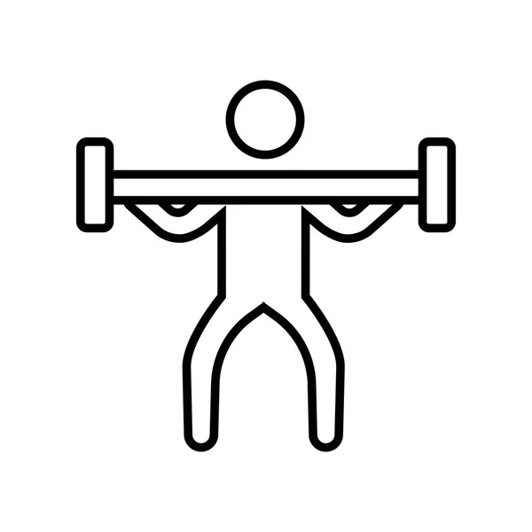 Weightlifting Icon Vector Isolated White Background Your Web Mobile App — Stock Vector