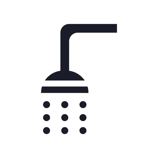 Icône de douche signe vectoriel et symbole isolé sur fond blanc , — Image vectorielle