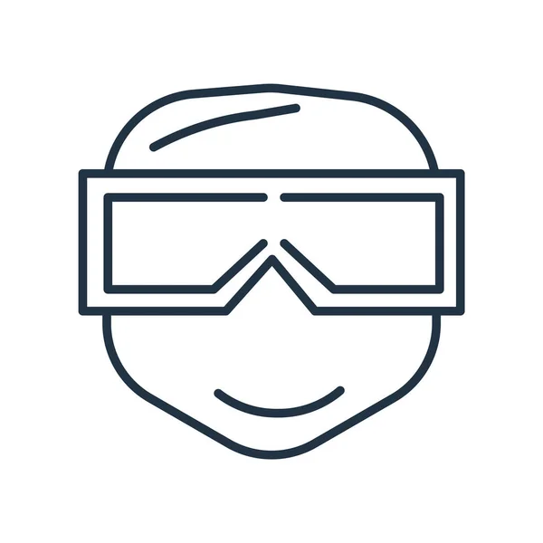 Vettore icona vetri Ar isolato su sfondo bianco, occhiali Ar — Vettoriale Stock