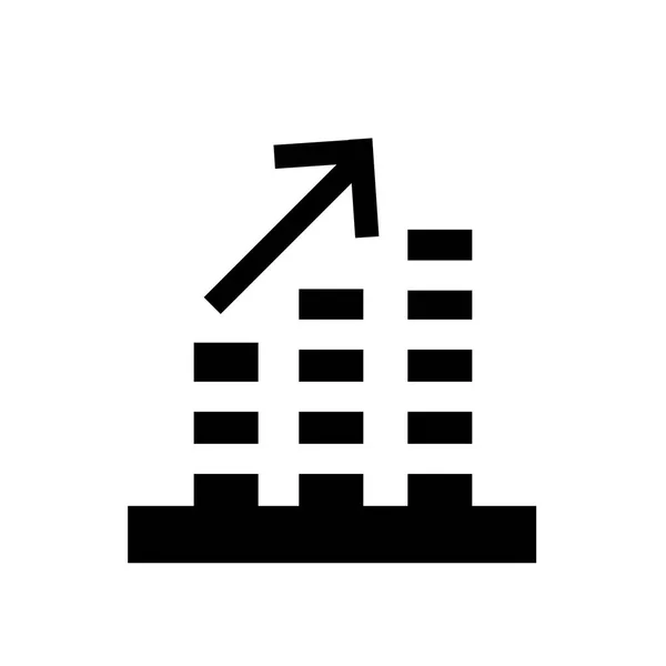 Icono analítico signo vectorial y símbolo aislado en el fondo blanco — Vector de stock