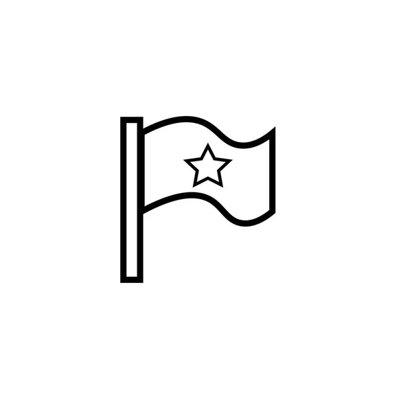 Icona bandiera segno vettoriale e simbolo isolato su sfondo bianco, F — Vettoriale Stock