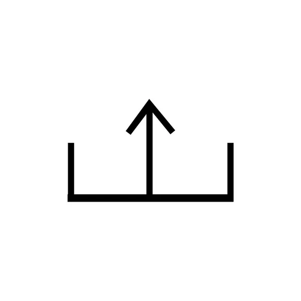 Subir signo de vector icono y símbolo aislado sobre fondo blanco , — Vector de stock