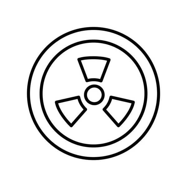 Vetor de ícone radioativo isolado no fundo branco, Radiativo —  Vetores de Stock
