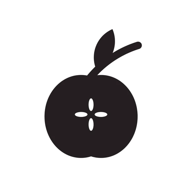 Icône Apple Isolée Sur Fond Blanc Pour Conception Votre Application — Image vectorielle