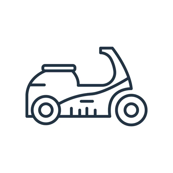 Scooter Pictogram Vector Geïsoleerd Een Witte Achtergrond Scooter Transparante Teken — Stockvector