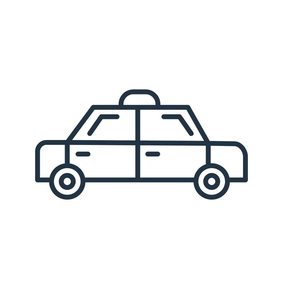 Taxi Vector Icono Aislado Sobre Fondo Blanco Taxi Signo Transparente — Vector de stock