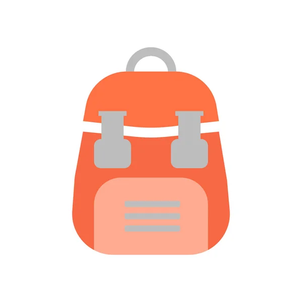 Sinal de vetor ícone de mochila e símbolo isolado no backgroun branco —  Vetores de Stock
