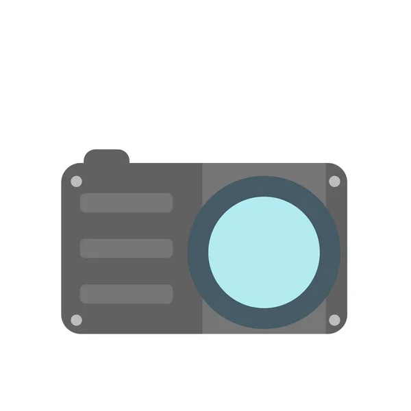 Signo de vector de icono de cámara de fotos y símbolo aislado en respaldo blanco — Vector de stock