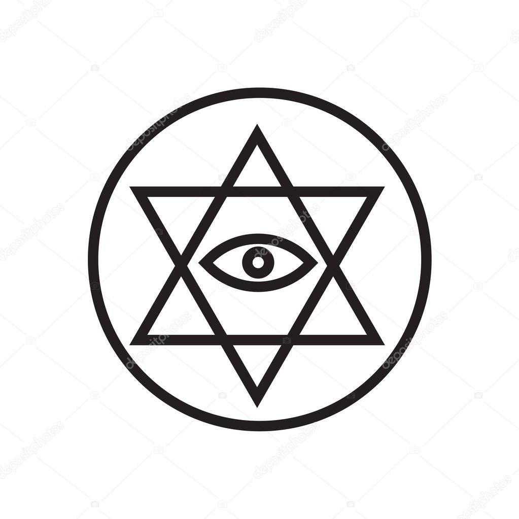 Esoteric icon isolated on white background for your web and mobile app design