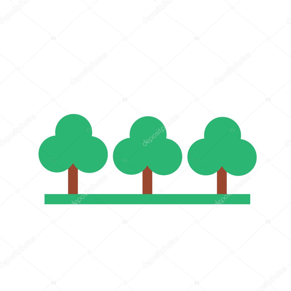 Forest icon vector isolated on white background for your web and mobile app design, Forest logo concept