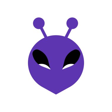 Uzaylı gülümseme simge vektör işareti ve üzerinde beyaz backgr izole sembolü