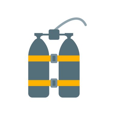 Oksijen tankı simge vektör işareti ve üzerinde beyaz backgr izole sembolü