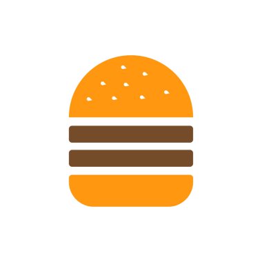 Web ve mobil uygulaması tasarım için beyaz arka plan üzerinde izole Burger simgesi