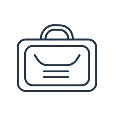 Evrak Çantası'nı simge vektör beyaz arka plan üzerinde evrak çantası'nı sı izole