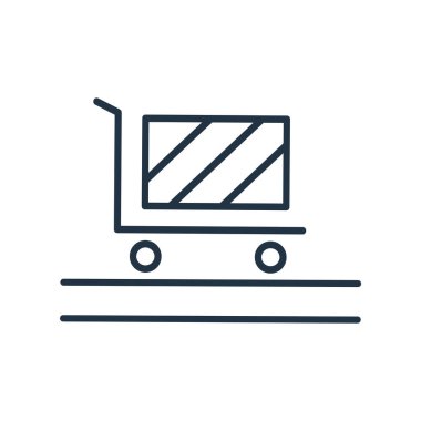 Beyaz arka plan üzerinde sepeti w izole kutuları simge vektör ile sepeti