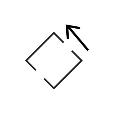 Web ve mobil uygulaması tasarımı, kare logo kavramı için beyaz arka plan üzerinde izole kare simge vektör