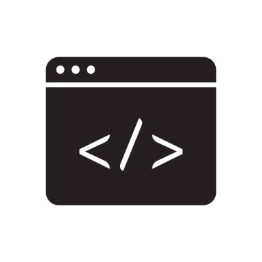 Tarayıcı simge vektör işareti ve beyaz arka plan üzerinde izole sembolü