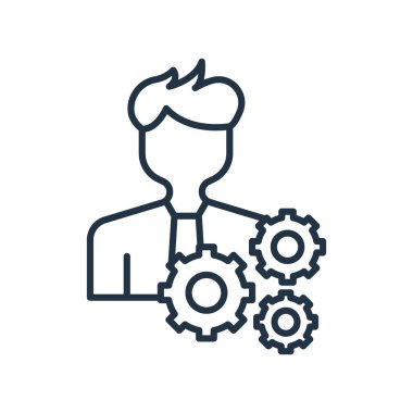 Beyaz arka plan üzerinde iş işareti izole iş simge vektör