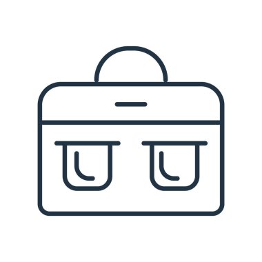 Evrak Çantası'nı simge vektör beyaz arka plan üzerinde evrak çantası'nı sı izole