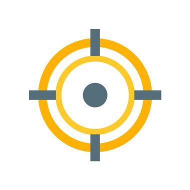 Amaç simge vektör işareti ve beyaz arka plan üzerinde AI izole sembolü