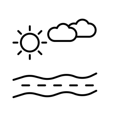 Beyaz arka plan, halı şeffaf işareti, ince bir çizgi üzerinde tasarım öğeleri anahat tarzı izole halı simge vektör