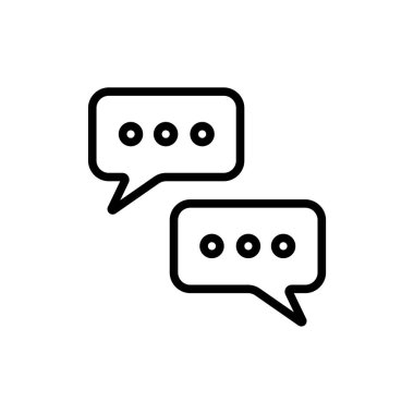 Web ve mobil uygulaması tasarım için beyaz arka plan üzerinde izole sohbet simgesi