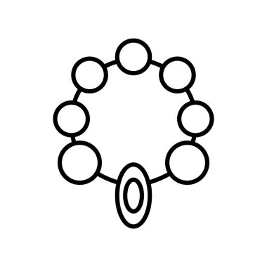 Boncuk simge vektör işareti ve beyaz arka plan üzerinde B izole sembolü