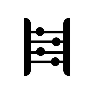 Web ve mobil uygulaması tasarımı, abaküs logo kavramı için beyaz arka plan üzerinde izole abacus simge vektör