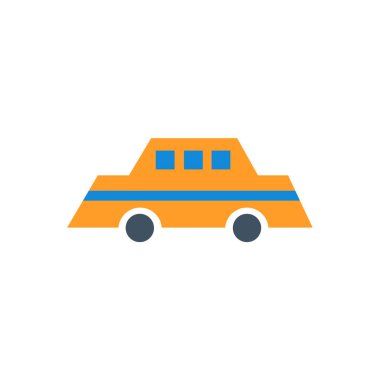 Web ve mobil uygulaması tasarımı, araba logosu kavramı için beyaz arka plan üzerinde izole araba simge vektör