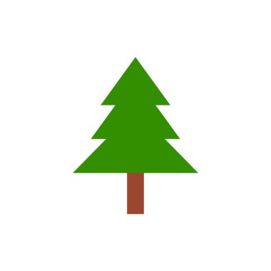 Çam simge vektör işareti ve beyaz arka plan üzerinde izole sembolü