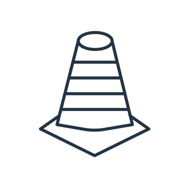 Beyaz arka plan üzerinde Rating c izole trafik koni simge vektör