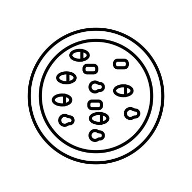 Hücreleri simge vektör beyaz zemin üzerine hücreleri işareti, thi izole