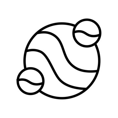 Web ve mobil uygulaması tasarım için beyaz arka plan üzerinde izole gezegen simgesi