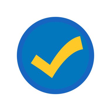 Web ve mobil uygulaması tasarım, kabul et logo kavramı için beyaz arka plan üzerinde izole simge vektör kabul